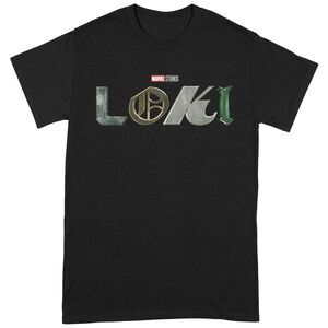 Loki Unisex Adult Logo T-Shirt / Black
